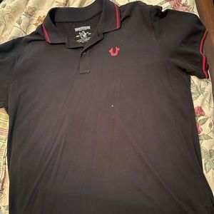 True Religion 3xl black and red shirt